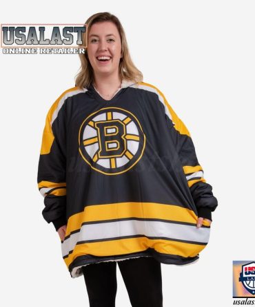 New Boston Bruins Nhl Blanket Hoodie Hoodie Blanket