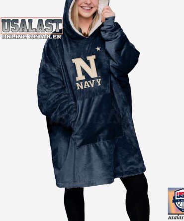Navy Midshipmen Ncaa Blanket Hoodie Hoodie Blanket