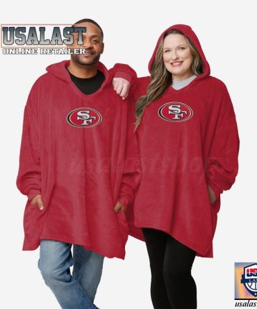 New Nfl San Francisco 49Ers Lightweight Blanket Hoodie Hoodie Blanket