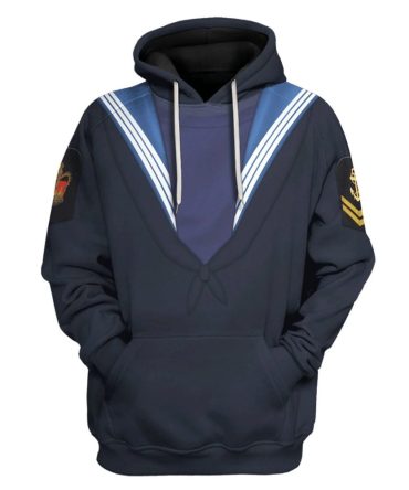 Historical Hoodie Wwii Royal Navys Costume T-Shirt Blue Unisex