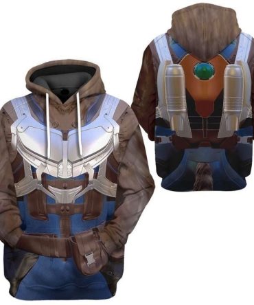 Guardian Of The Galaxy Hoodie Rocket Racoon Costume T-Shirt Brown Unisex