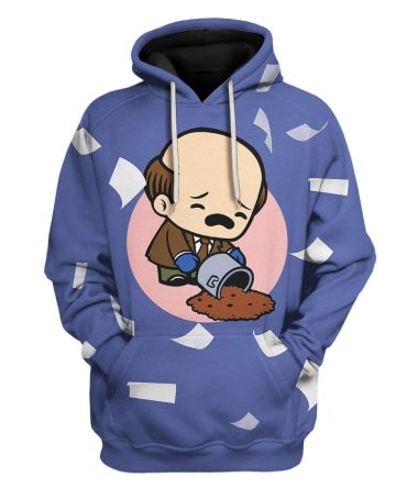 The Office Hoodie Chibi Kevin And The Chillies T-Shirt Blue Unisex