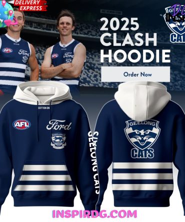 Geelong Cats 2025 Clash All Over Print Hoodie, 3D Hoodie