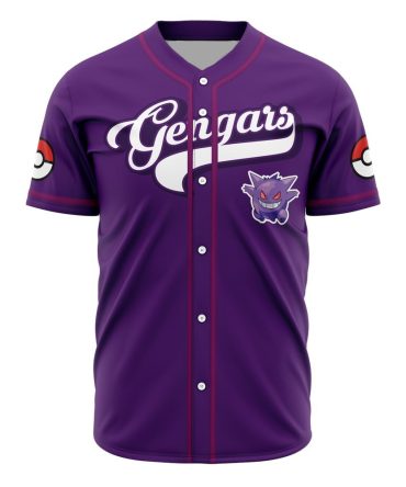 Purple Gengar Baseball Jersey - Stylish Unisex Jersey For Pokémon Fans