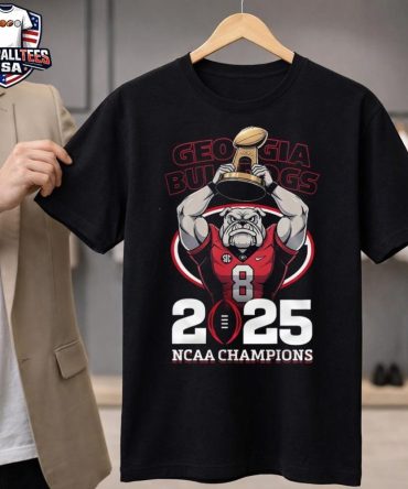 Georgia Bulldogs 2025 Ncaa Champions Mascot Trophy Unisex Shirt
