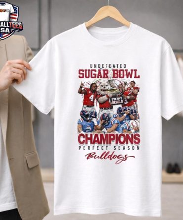 Georgia Bulldogs 2026 Ncaa Undefeated Sugar Bowl Champions Perfect Season Players And Mascot Shirt