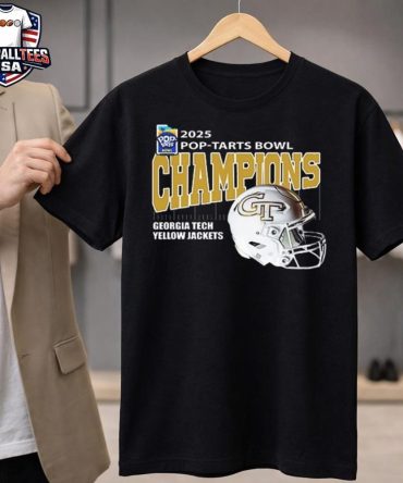 Georgia Tech Yellow Jackets Football Are 2025 Pop-Tarts Bowl Champions Helmet Unisex Shirt
