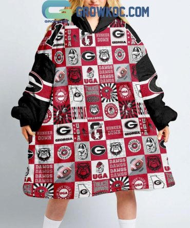 Georiga Bulldogs Dawgs Uga 2024 Christmas Oodie Hoodie Blanket