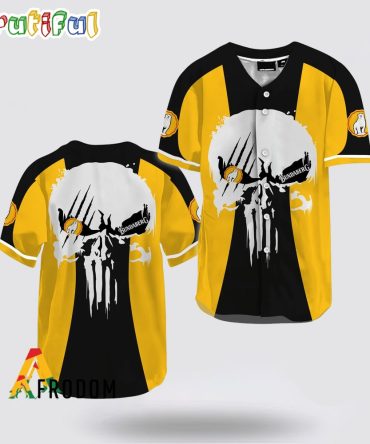 Ghost Head White Skull Bundaberg Baseball Jersey