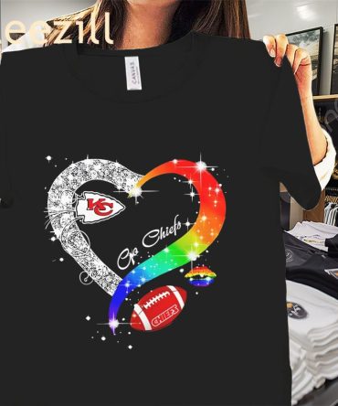Go Chiefs Heart Lgbt Pride Month Shirt Kansas City