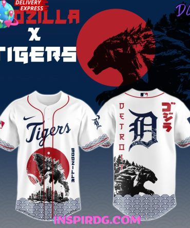 Godzilla X Detroit Tigers Japan Edition 2025 Baseball Jersey