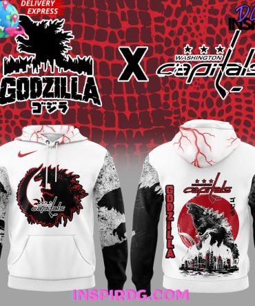 Godzilla X Washington Capitals Special Edition All Over Print Hoodie