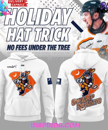 Greenville Swamp Rabbits Holiday Hat Tricks Special All Over Print Hoodie, 3D Hoodie
