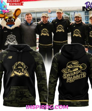 Greenville Swamp Rabbits Military Appreciation 2025 All Over Print Hoodie, 3D Hoodie