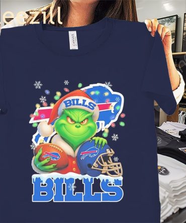 Grinch Buffalo Bills Christmas Light Premium Tee Shirt