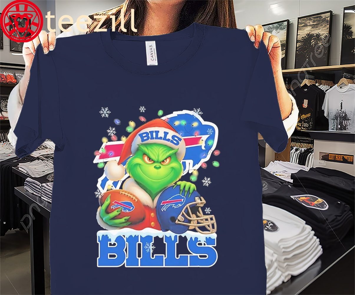 Grinch Buffalo Bills Christmas Light Premium Tee Shirt