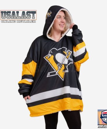 New Pittsburgh Penguins Nhl Blanket Hoodie Hooded Blanket