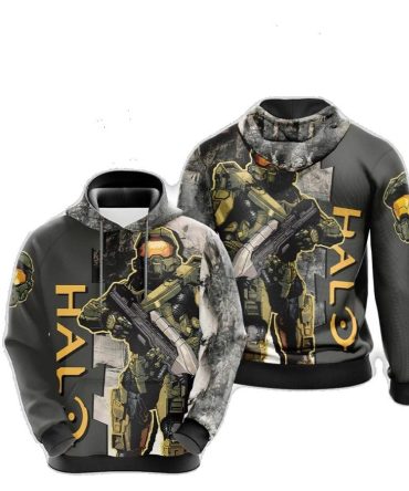 Halo Hoodie Halo Masterchief Armor Suit Hoodie Gray Unisex