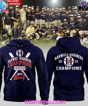 Harwich Mariners Cape Cod Champions 2024 Hoodie