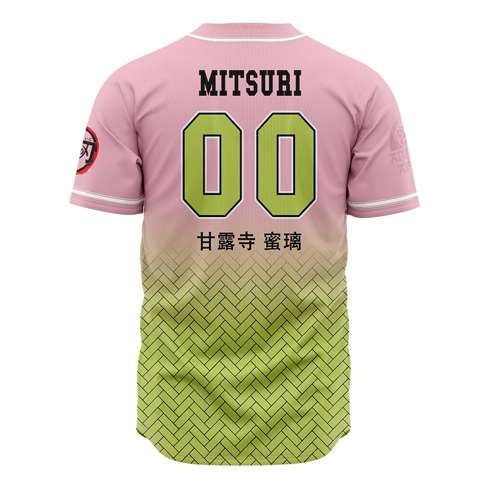 Hashira Mitsuri Kanroji Demon Slayer Baseball Jersey - Image 3