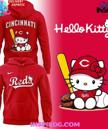 Hello Kitty X Cincinnati Reds Edition All Over Print Hoodie, 3D Hoodie