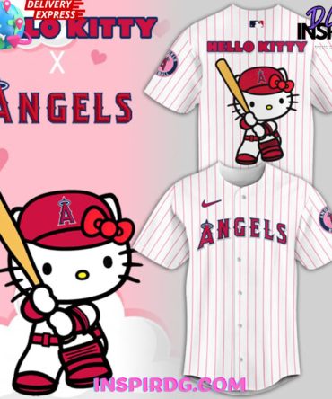 Hello Kitty X Los Angeles Angels 2024 Red Baseball Jersey