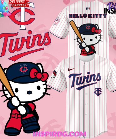 Hello Kitty X Minnesota Twins 2024 Stripe Baseball Jersey