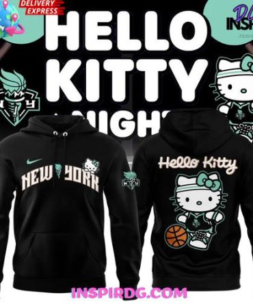 Hello Kitty X New York Liberty Black Special All Over Print Hoodie