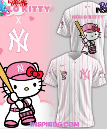 Hello Kitty X New York Yankees 2024 Pink Baseball Jersey