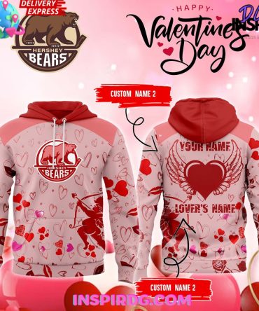 Hershey Bears X Valentine'S Day 2025 All Over Print Hoodie, 3D Hoodie