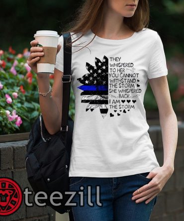 Hippie Sunflower American Flag Blue Line Women'S Shirt