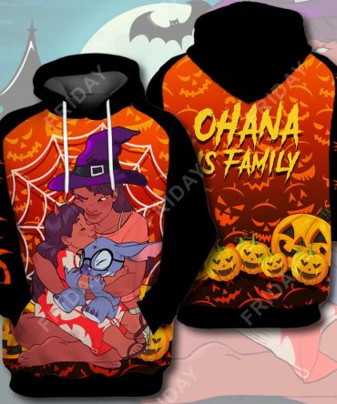 Las T-Shirt Ohana Is Family Halloween T-Shirt Awesome Dn Stitch Hoodie