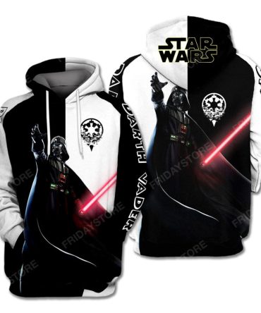 Star Wars Hoodie Star Wars Darth Vader Galactic Empire Symbol Black White Hoodie