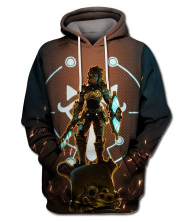 Legend Of Zelda Shirt Botw Cool Link Winner Black Brown T-Shirt Legend Of Zelda Hoodie