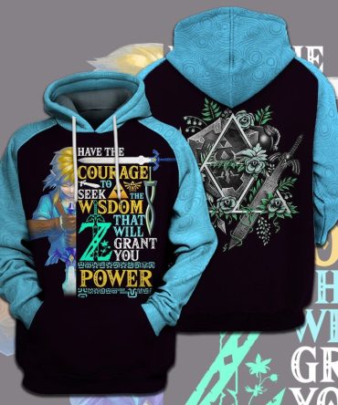 Legend Of Zelda Shirt Have The Courage To Seek The Wisdom Botw T-Shirt Legend Of Zelda Hoodie