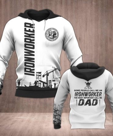 Father Ironworker Hoodie Father Father'S Day Gift Ironworker Dad White Hoodie