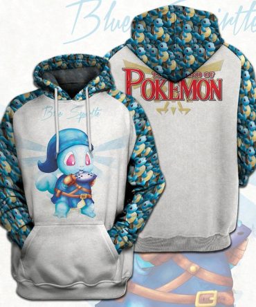 Legend Of Zelda Pokemon Shirt Crossover Squirtle Link Blue T-Shirt Legend Of Zelda Hoodie