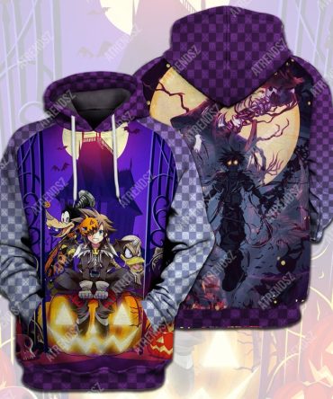 Kingdom Hearts T-Shirt Dark Sora Donald Duck Goofy  Dark Purple T-Shirt Hoodie