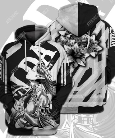 Legend Of Zelda T-Shirt Zelda'S Prayer Silent Princess Black White T-Shirt Legend Of Zelda Hoodie