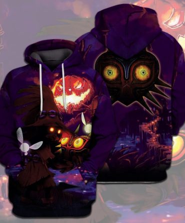 Legend Of Zelda Halloween T-Shirt Skull Kid Majora'S Mask Dark Purple T-Shirt Legend Of Zelda Hoodie