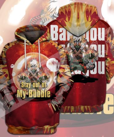 My Hero Academia T-Shirt Bakugou Stay Out Of My Bubble Red T-Shirt Hoodie