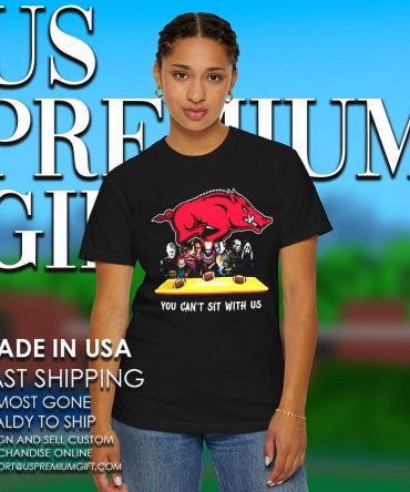 Horror Characters Arkansas Razorbacks Nfl You Can'T Sit With Us Halloween 2025 Shirt