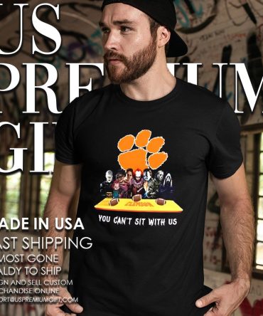 Horror Characters Clemson Tigers Nfl You Can'T Sit With Us Halloween 2025 Shirt