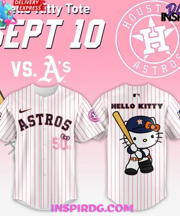Houston Astros Hello Kitty Stripe Baseball Jersey