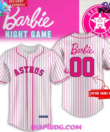 Houston Astros X Barbie Night Game Unisex Baseball Jersey