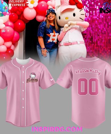 Houston Astros X Hello Kitty Custom Baseball Jersey