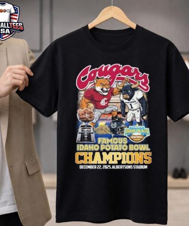 Houston Cougars 2025 Famous Idaho Potato Bowl Champions Mascot Vintage Unisex Shirt