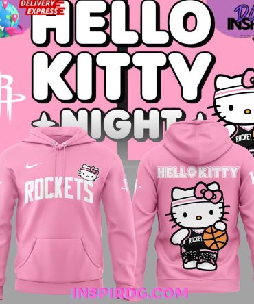 Houston Rockets Hello Kitty Night Edition Pink Hoodie