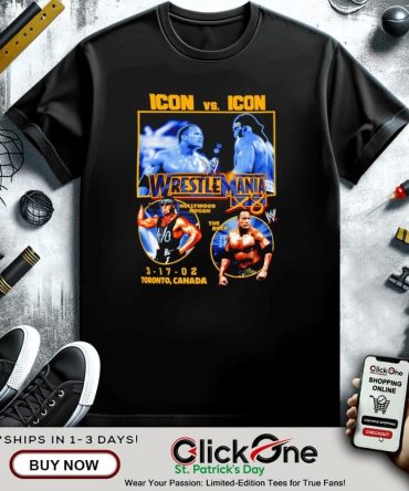 Icon Vs Icon The Rock Vs. Hollywood Hogan Wrestlemania X8 Shirt