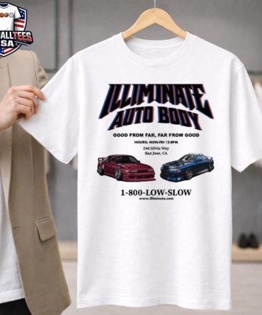 Illiminate Auto Body Good From Far, Far From Good Unisex Shirt